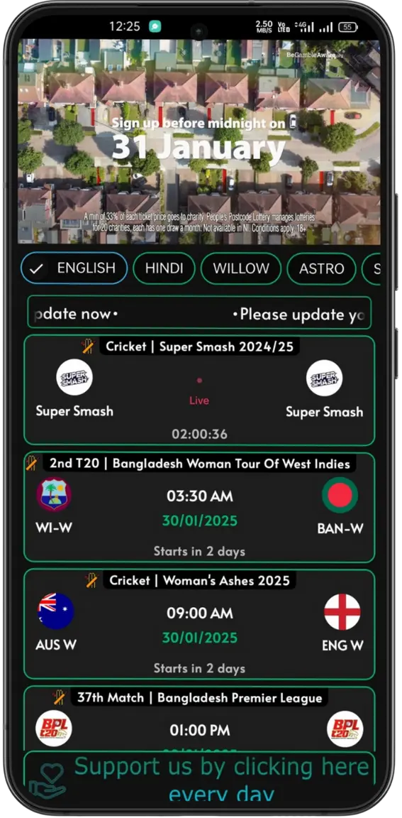 Cricfy TV Live Match Free